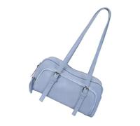 Tsynapter Commute Ready à bandoulière de bowling avec poche zippée, à main en simili cuir lisse pour une organisation quotidienne décontractée, à main de bowling avec fermeture éclair sur le à