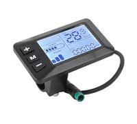 Tsynapter Compteur de vitesse universel pour vélo avec temps réel pour véhicules électriques 24 V 36 V 48 V et écran LCD transparent pour moto électrique