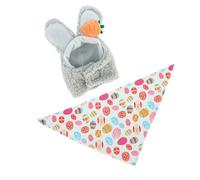 Tsynapter Costume d ' oie en peluche polyvalent avec écharpe, chapeau de lapin pour les fêtes de pâques et la décoration de la maison