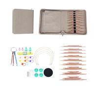 Tsynapter Ensemble d ' Aiguilles à Tricoter interchangeables, étui de Rangement, Pointes détachables, Cordons, marqueurs, Ruban à mesurer, Outils de Projet de Fil, Utilisation Portable