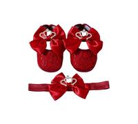 Tsynapter Ensemble d'accessoires pour cheveux et chaussures de princesse pour bébé avec couronnes délicates et nœud - Parfait pour les séances photo et les occasions spéciales - Chaussures douces
