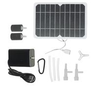 Tsynapter Panneau solaire portable 5 W 5 V avec pierre à bulles - Oxygénateur de camping - Panneau époxy pour réservoir de poissons - Pompe à oxygène - Étang à poissons