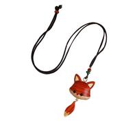 Tsynapter Pendentif renards en bois artisanal avec des détails fins pour accessoires décoratifs, porte-clés ou, option de idéale, bijoux en bois naturel, amoureux de la nature, bijoux tendance, de