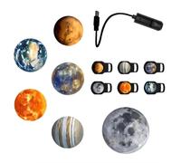 Tsynapter Projecteurs rotatifs de systèmes solaires multiples, mode céleste, lampe de nuit USB pour méditations, espace de projecteurs, maison