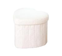 Tsynapter Tabouret de Rangement décoratif en Forme de cœur, Pouf rembourré Doux, siège Confortable, Repose-Pieds pour Coin Dressing, Chambre à Coucher, entrée, Utilisation