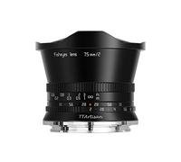 TT Artisan Objectif Fisheye 7,5 mm F2.0 APS-C Compatible avec Connexion MFT Black Objectif Ultra Grand Angle avec Angle de Vue de 180 degrés Noir