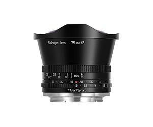 TT Artisan Objectif Fisheye 7,5mm F2.0 APS-C Compatible avecSony E Noir Objectif Ultra Grand Angle avec Angle de Vue de 180 ° sans Filtre