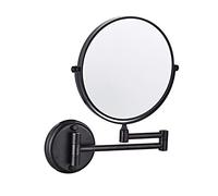 TT Global 8 Pouces Noir Miroir Maquillage Mural Double Face 10X Grossissant,Miroir Cosmétique Extension et Pliant Pivotant Idéal pour Rasage et Soin de Peau dans Salle de Bain Spa Hôtel WC Chambre