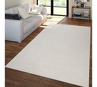 TT Home Salon Tapis Poils Ras Design Uni Moderne Et Intemporel, Couleur: Crème, Dimension:200x280 cm