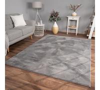 TT Home Shaggy Tapis Haut Poil Peluche Unis Modern, Couleur: Anthracite, Dimension:60x90 cm