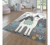 TT Home Tapis Chambre Enfant Bebe Fille Garcon Moderne Arc-en-Ciel Nuage Motif Animal Multicolore, Couleur:Multicolore, Dimension:120x160 cm