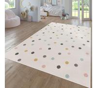 TT Home Tapis Chambre Enfant Bebe Fille Garcon Moderne Arc-en-Ciel Nuage Motif Animal Multicolore, Couleur:Vert Jaune Rose, Dimension:120x160 cm