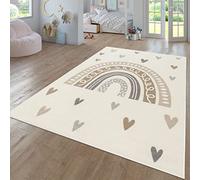 TT Home Tapis Chambre Enfant Bebe Fille Garcon Moderne Arc-en-Ciel Nuage Motif Animal Multicolore, Couleur: Beige, Dimension:80x150 cm