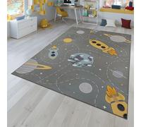TT Home Tapis De Jeu Chambre Enfant Garcon Fille Voitures Motif Animal Antidérapant, Couleur:Gris Bleu Jaune, Dimension:120x160 cm