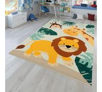 TT Home Tapis De Jeu Chambre Enfant Garcon Fille Voitures Motif Animal Antidérapant, Couleur:Vert Beige Bleu, Dimension:240x340 cm
