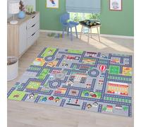 TT Home Tapis De Jeu Chambre Enfant Garcon Fille Voitures Rue Antidérapant Modern, Couleur:Gris 3, Dimension:120x160 cm