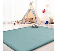 TT Home Tapis De Jeu en Mousse Tapis Chambre Enfant Soft Antidérapant Unis, Couleur: Bleu, Dimension:200x280 cm