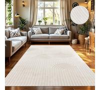 TT Home Tapis D'Intérieur Et D'Extérieur Résistant Aux Intempéries Balcon Chambre À Coucher Motif Boho Skandi Aspect Géométrique, Dimension:120x170 cm, Couleur:Crème 5