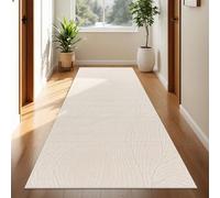 TT Home Tapis D'Intérieur Et D'Extérieur Résistant Aux Intempéries Balcon Chambre À Coucher Motif Boho Skandi Aspect Géométrique, Dimension:80x250 cm, Couleur:Crème 8