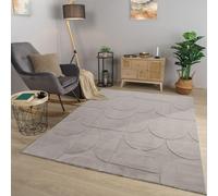 TT Home Tapis Pile Courte Chambre Adulte Salon Bohème Scandi Motif Geometrique, Couleur:Anthracite Clair Gris Clair Gris, Dimension:160x220 cm