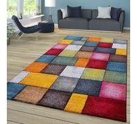 TT Home Tapis Pile Courte Chambre Adulte Salon Modern Motif Geometrique Moucheté 3D Multicolore, Couleur:Multicolore, Dimension:80x150 cm