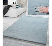 TT Home Tapis Poils Hauts pour Salon Imitation Fourrure De Lapin Douce Fausse Fourrure Turquoise, Dimension:120 cm Rond
