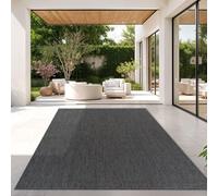 TT Home Tapis pour Extérieur Tapis De Cuisine Balcon Terrasse Design Uni Moderne, Couleur:Anthracite, Dimension:120x160 cm