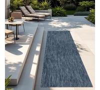 TT Home Tapis pour Extérieur Tapis De Cuisine Balcon Terrasse Design Uni Moderne, Couleur:Bleu, Dimension:80x150 cm