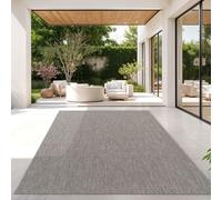 TT Home Tapis pour Extérieur Tapis De Cuisine Balcon Terrasse Design Uni Moderne, Couleur:Gris, Dimension:160x220 cm
