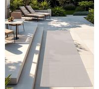 TT Home Tapis pour Extérieur Tapis De Cuisine Balcon Terrasse Design Uni Moderne, Couleur:Ivoire, Dimension:80x150 cm