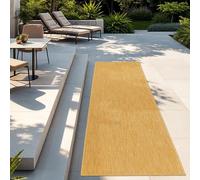 TT Home Tapis pour Extérieur Tapis De Cuisine Balcon Terrasse Design Uni Moderne, Couleur: Jaune, Dimension:80x150 cm