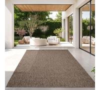 TT Home Tapis pour Extérieur Tapis De Cuisine Balcon Terrasse Design Uni Moderne, Couleur:Taupe, Dimension:120x160 cm