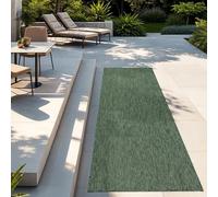 TT Home Tapis pour Extérieur Tapis De Cuisine Balcon Terrasse Design Uni Moderne, Couleur:Vert, Dimension:80x150 cm
