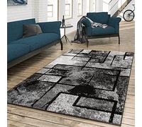 TT Home Tapis Salon Chambre Adulte Poils Ras Vintage Moucheté Moderne Motif Geometrique, Couleur:Gris 2, Dimension:140x200 cm