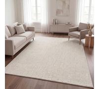TT Home Tapis Salon Chambre Poils-Hauts Scandinave Boho Moderne Lavable Motif Abstrait Uni Doux Effet 3D Lavable, Dimension:240x340 cm
