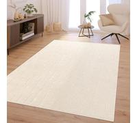 TT Home Tapis Salon Chambre Poils-Hauts Scandinave Boho Moderne Lavable Motif Abstrait Uni Doux Effet 3D Lavable, Dimension:120x160 cm