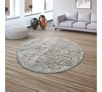 TT Home Tapis Salon Poils Longs Shaggy Très Doux Et Moderne Uni Gris, Dimension:80x150 cm