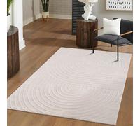 TT Home Tapis Salon Salle À Manger Poil Court Style Boho Scandinave Design Moderne Uni Optique Géométrique Arc-en-Ciel, Dimension:230x320 cm