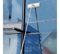 TT-YEC Balai D'essuie-Glace Multifonctionnel pour Vitres avec Rallonge en Acier Inoxydable De 290 Cm Et Lame De Grattoir en Caoutchouc, Kit D'outils De Nettoyage De Vitres Rotatif À 180°,B