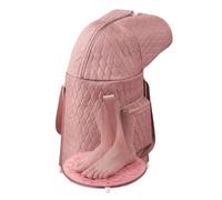 TT-YEC Bath De Bas De Page Pliable Portable, Seau De Bain De Bas De Page À Hauteur De Genou, Équipé D'un Tampon De Pied De Massage, D'un Sac De Bain Multi-Fonction,Rose