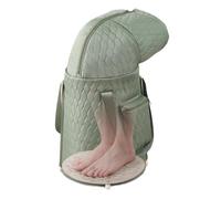 TT-YEC Bath De Bas De Page Pliable Portable, Seau De Bain De Bas De Page À Hauteur De Genou, Équipé D'un Tampon De Pied De Massage, D'un Sac De Bain Multi-Fonction,Vert