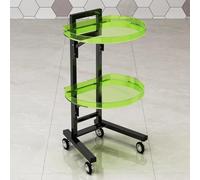 TT-YEC Chariot De Coiffure Roulant À Deux Niveaux En Acrylique, Chariot Mobile Portable Pour Outils De Beauté, Établi De Coiffure Pliable, Équipement De Coiffeur En Acier Inoxydable.,P