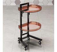 TT-YEC Chariot De Coiffure Roulant À Deux Niveaux En Acrylique, Chariot Mobile Portable Pour Outils De Beauté, Établi De Coiffure Pliable, Équipement De Coiffeur En Acier Inoxydable.,Q