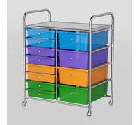 TT-YEC Chariot De Rangement Mobile Grande Capacité, Étagère De Rangement Pour Salon De Coiffure Avec 4 À 20 Tiroirs, Armoire De Rangement À Roulettes Pour Salon De Beauté,12 drawers a