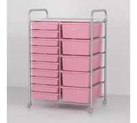 TT-YEC Chariot De Rangement Mobile Grande Capacité, Étagère De Rangement Pour Salon De Coiffure Avec 4 À 20 Tiroirs, Armoire De Rangement À Roulettes Pour Salon De Beauté,15 drawers b