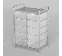 TT-YEC Chariot De Rangement Mobile Grande Capacité, Étagère De Rangement Pour Salon De Coiffure Avec 4 À 20 Tiroirs, Armoire De Rangement À Roulettes Pour Salon De Beauté,10 drawers a