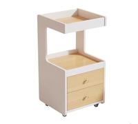 TT-YEC Chariot De Salon De Beauté En Bois, Chariot De Coiffure À Roulettes, Chariot À Outils De Coiffeur À 4 Niveaux Et 2 Tiroirs, Établi Mobile De Coiffeur,C