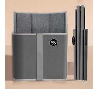 TT-YEC Chauffe-Jambes Et Genoux Électrique Portable, Chauffe-Pieds Pliable Avec Réglage Progressif De La Température Et Minuterie, Chauffage Électrique À 7 Faces.,Gris