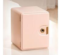 TT-YEC Coffret À Bijoux Grande Capacité, Coffre-Fort À Bijoux À Ouverture par Empreinte Digitale, Coffret À Bijoux À 4 Compartiments, en Cuir, Coffret À Bijoux pour Fille,Amber