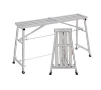 TT-YEC Échafaudage Pliant En Alliage En Aluminium Épaissi, Réglable À La Hauteur, Avec Des Pieds Non Glissés, Tabouret Portable En Service Lourd, Capacité De Chargement De 200 Kg,B is 120cm long
